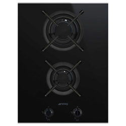 Smeg PV632CNX Dolce Still Novo Gas Hob, Black Glass